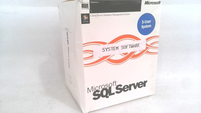 MICROSOFT 0496 P/N 90132 SQL SERVER VERSION 6.5 DATABASE MAN. SYSTEM, W/SOFTWARE