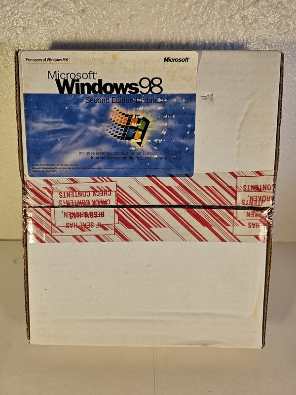 Windows 98 Second Edition Update – New/Sealed