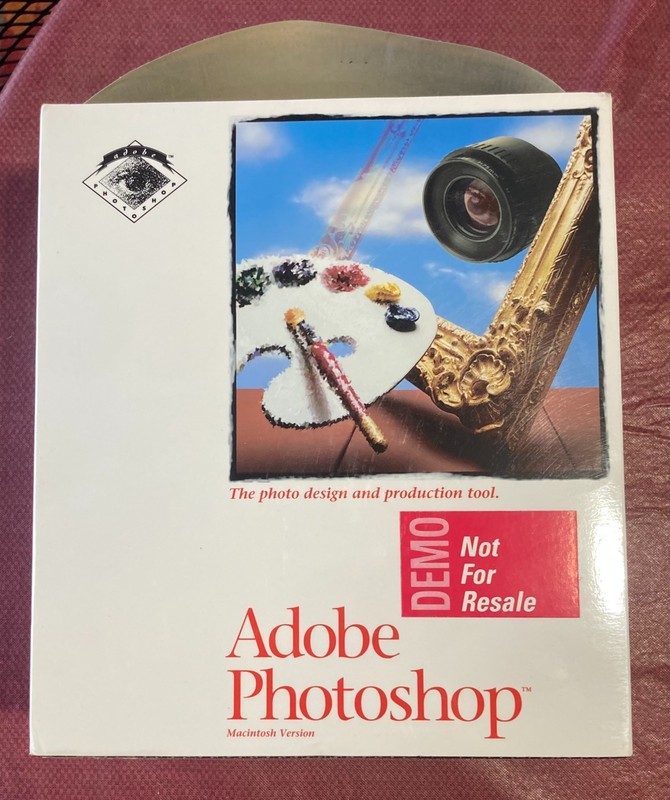 RARE Adobe Photoshop Demo Vintage Apple Macintosh Computer Not For Resale 1989 gallery