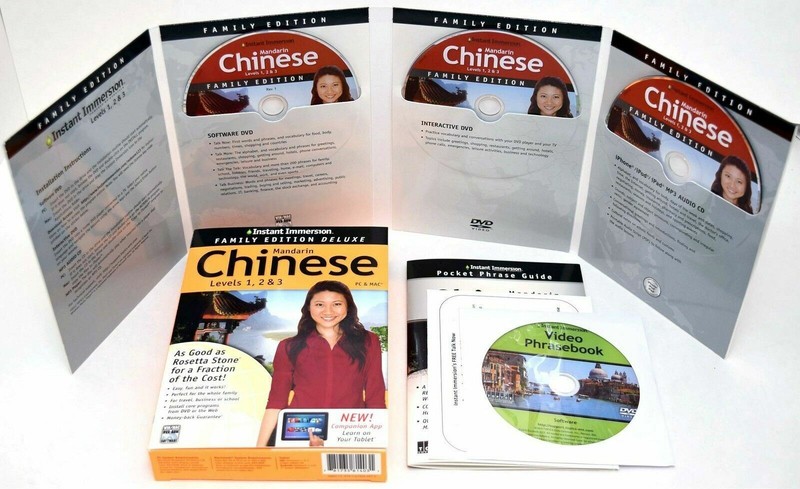 NEW Instant Immersion Family Deluxe Mandarin Chinese Levels 1 2 3 PC/Mac/Tablet gallery