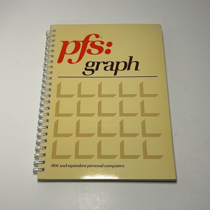PFS: Graph PC IBM DOS Software & Manual 1983 5.25″ Floppy Disks