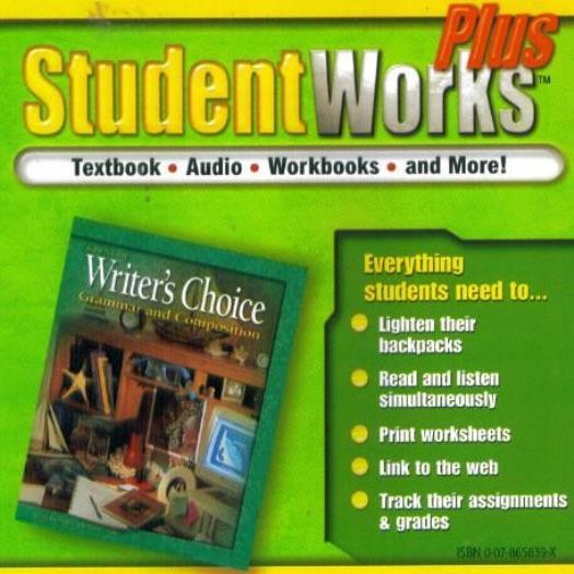Glencoe Writer’s Choice StudentWorks Plus Grade 9 PC CD grammar composition help
