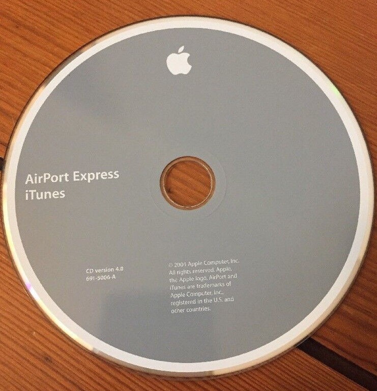 AirPort Express iTunes CD v4.0 Mac Macintosh Software Install Disc 2004