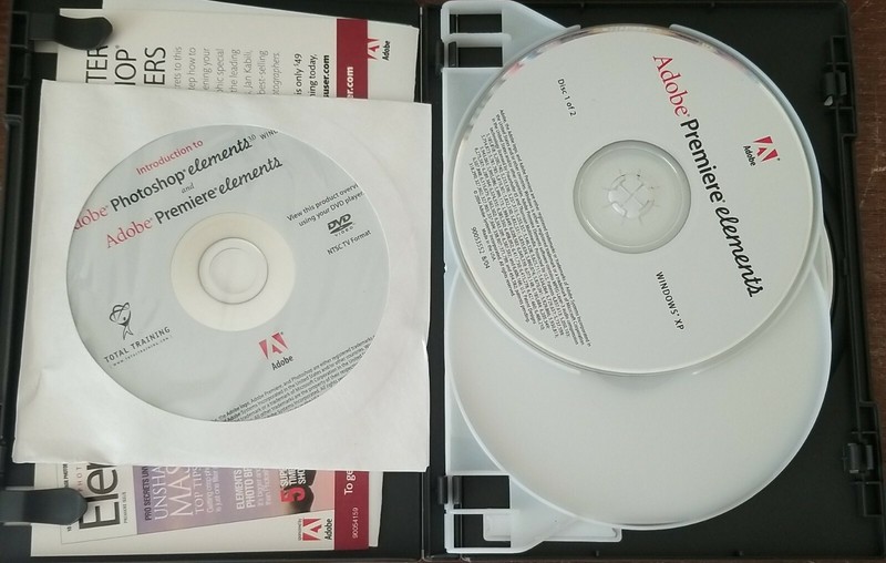 Adobe Photoshop Elements 3.0 and Premiere Elements w/ serial number gallery