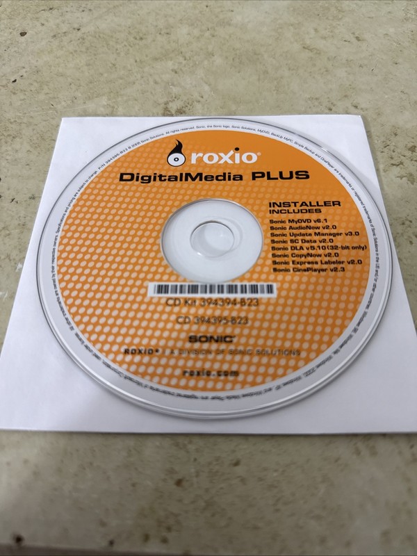 Roxio Digitalmedia Plus Installer Disc