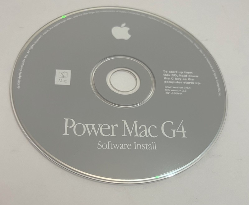 2000 Macintosh Power Mac G4 OS 9 9.0.4 Software Install CD-ROM Disc V 2.2