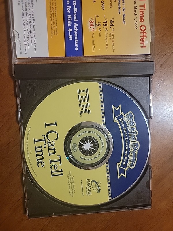 Brain Bytes I CAN TELL TIME Ages 4-7 (CD-ROM IBM 1998) Learn to tell time gallery