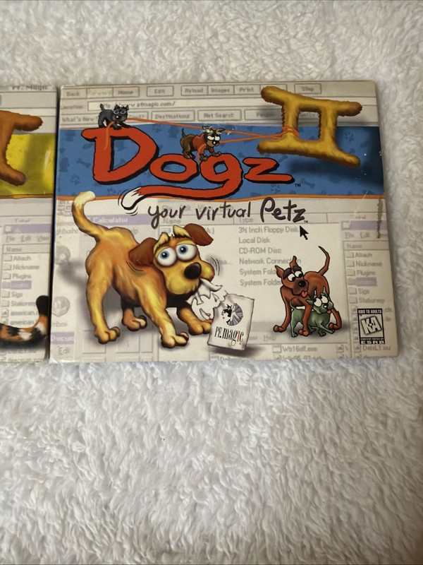 Catz II Dogs II Virtual Petz PC CD ROM Game Vtg 1997 WIN 95 CD Rare PE Magic gallery