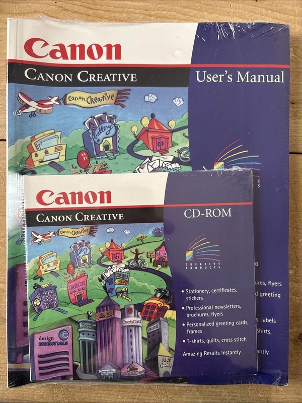 Canon Creative CD ROM & User Manual CST 4181-000 ~Sealed inOriginal Plastic #34