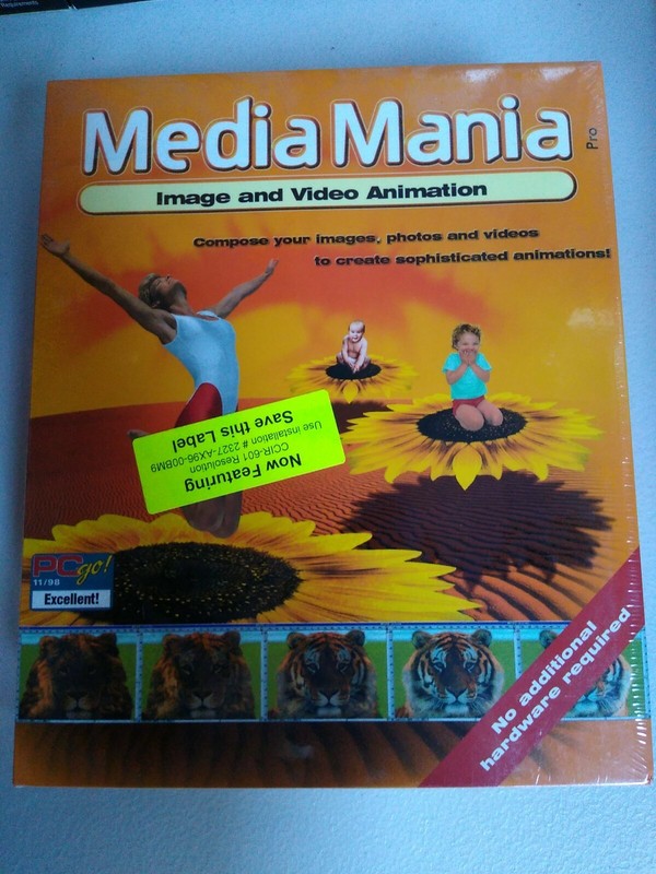 Media Mania Pro Edition Image and Video Animation Win 3x/95/98 or NT NIB