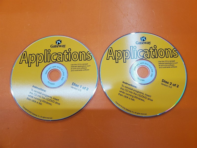 ⭐️⭐️⭐️⭐️⭐️ Gateway Applications Versions 5.3 & 5.6 Disc 1 of 2 Disc 2 of 2