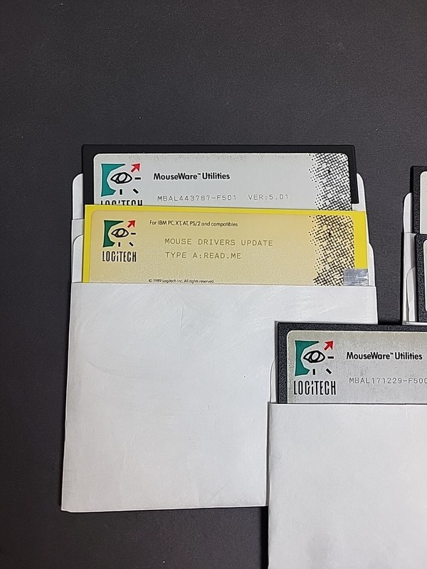5.25" Floppy Disk LOGITECH Mouse Ware Utilities Mouseware Lot Bundle 5 gallery