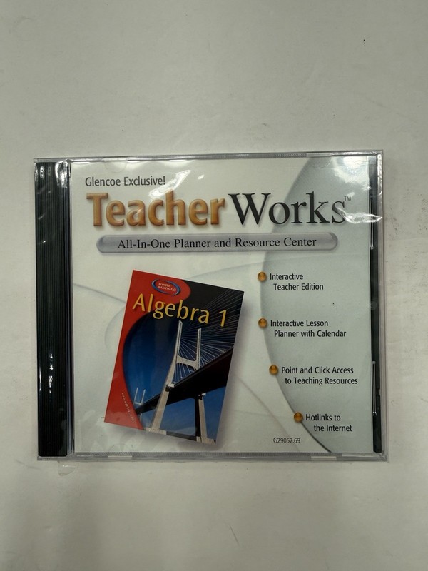 Glencoe Exclusive Algebra 1 Teacher Works All In One Planner CD-ROM – New Sealed