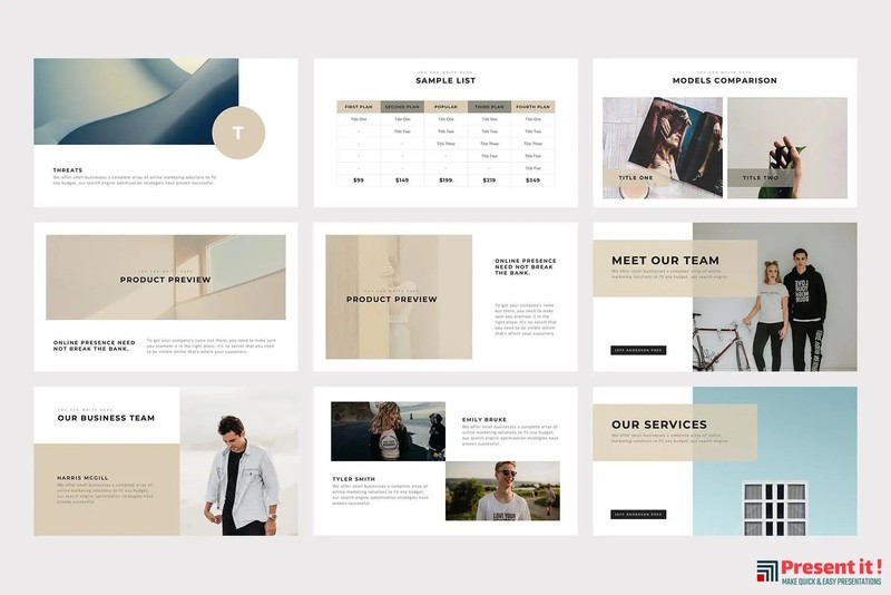 Brown Minimal Google Slides Template gallery
