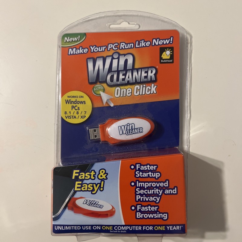 Win Cleaner One Click Professional USB Computer Clean Repair for PC Laptop (NEW)