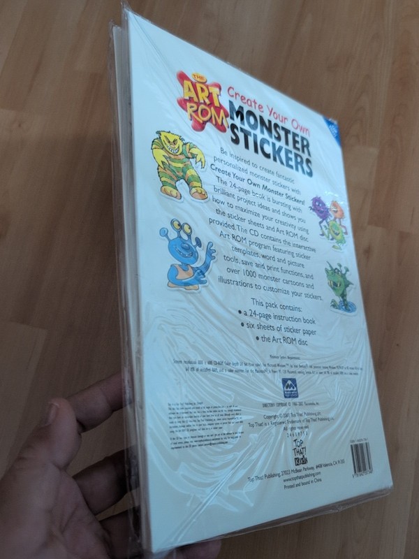 Art ROM CREATE YOUR OWN MONSTER STICKERS by TOP THAT New Sealed Vtg Scrapbook gallery