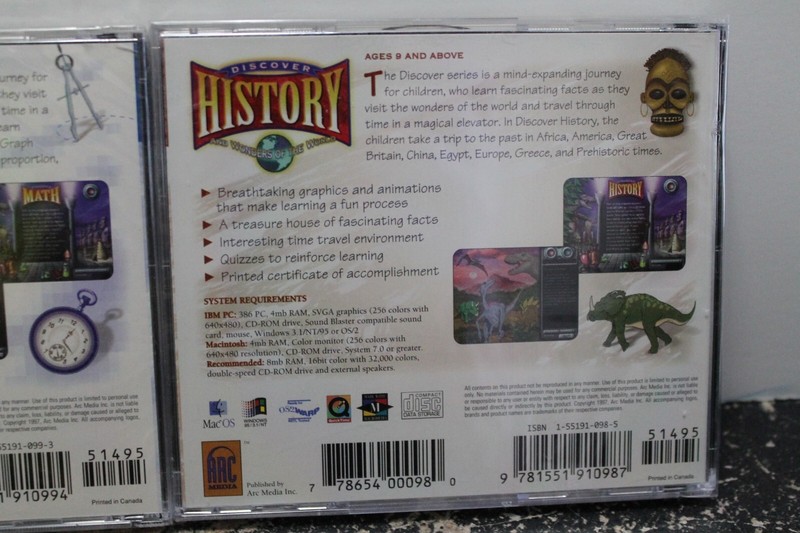 Discover History & Discover Math: Wonders of the World--NEW CD-ROM for windows gallery