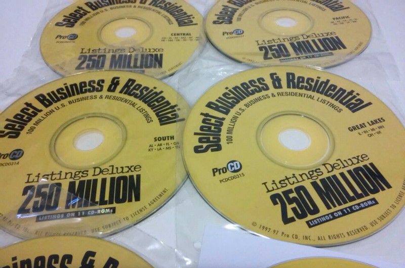 1997 MEGA RARE USA 250 MILLIONS LISTINGS DELUXE ON 11 CD ROMS BY ACXIOM CO PROCD gallery