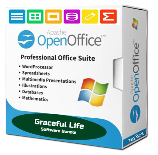 OpenOffice Suite Pro Software Windows Word Processing Home Student Business DVD