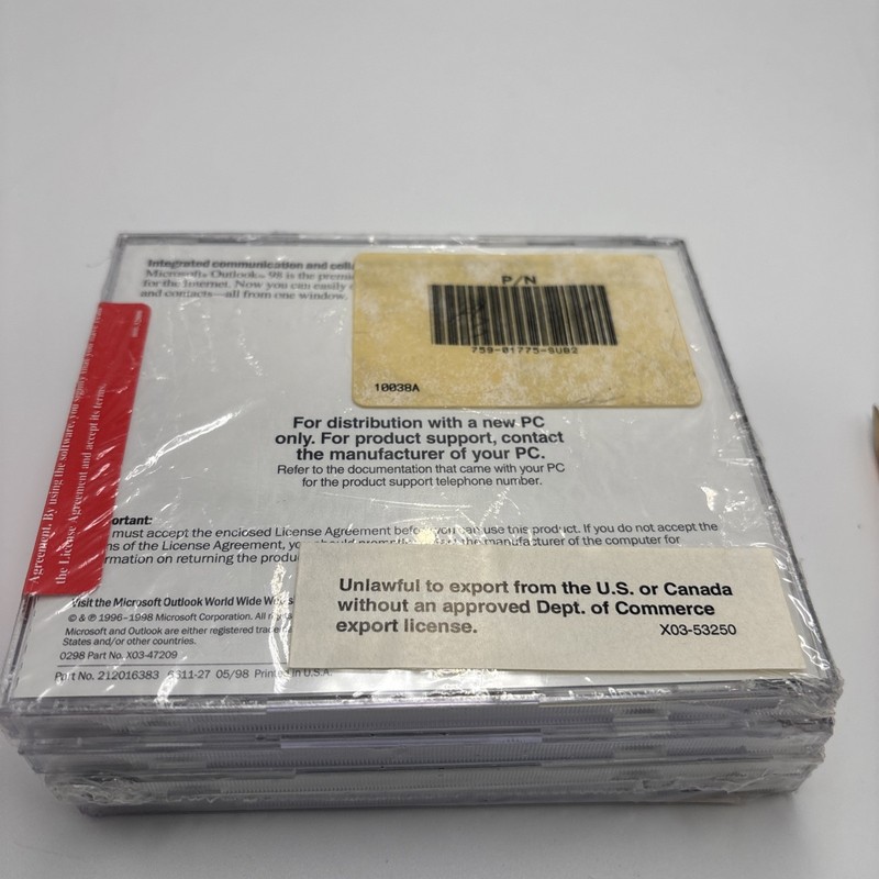 NEW Microsoft Outlook 98 + Works 4.5 & Money 98 + Golf + Encarta 98 Software Set gallery