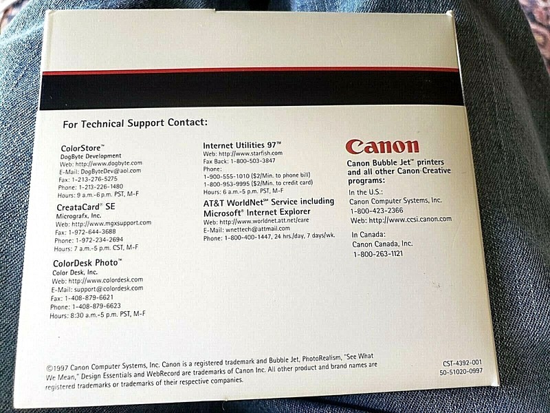 Canon Creative 3 & Printer Setup Windows 95, & 3.1 gallery
