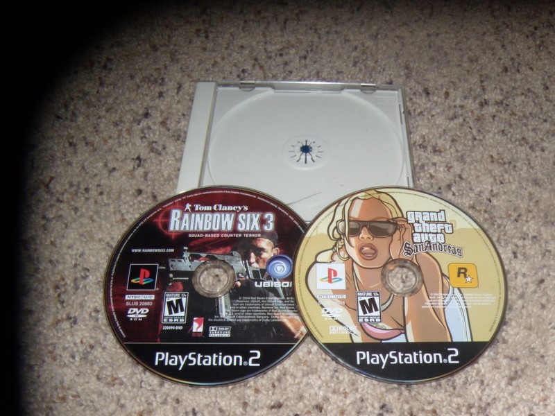 Grand Theft Auto San Andreas & Tom Clancy’s Rainbow Six 3 – Playstation 2 Games