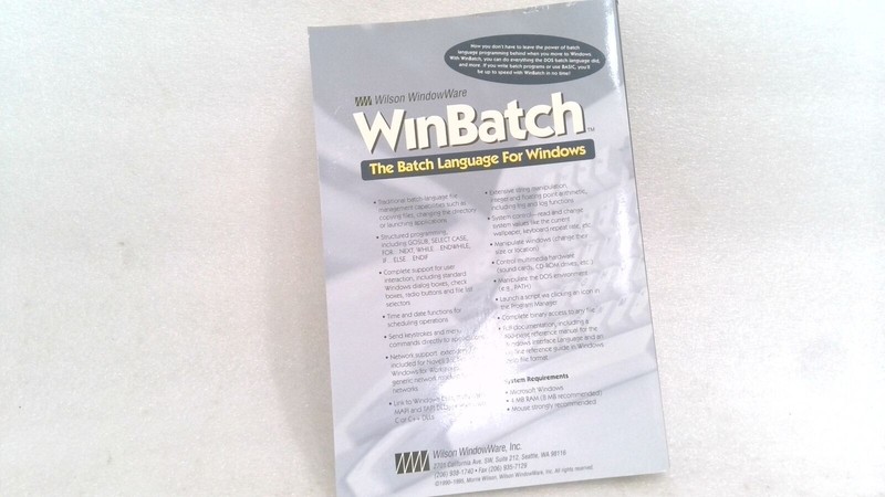 WILSON WINDOWWARE WINBATCH 99A WB+ COMPILER- USER'S GUIDES, REF. MAN., SOFTWARE gallery