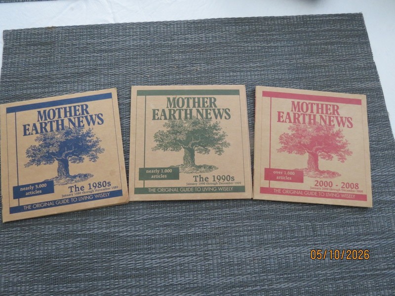 Mother Earth News on CD (3) DISCS 1980-1989, 1990-1999, 2000-2008 NEW Cond.