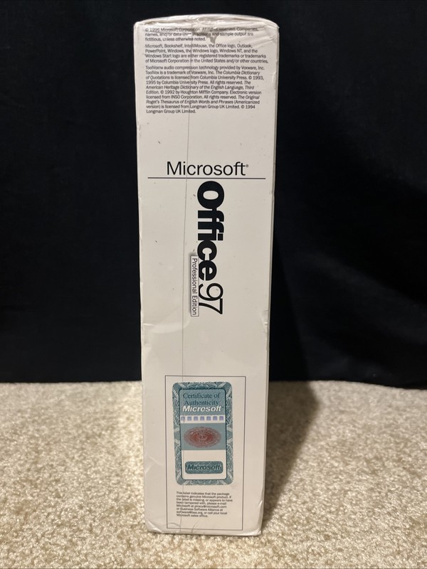 Microsoft Office 97 Professional Edition - Factory Sealed Box, Product ID Inside gallery