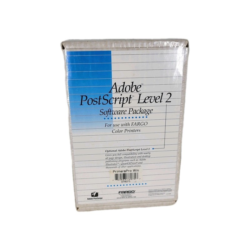 Vintage Adobe PostScript Level 2 Education NWT Fargo Color Printers Printing