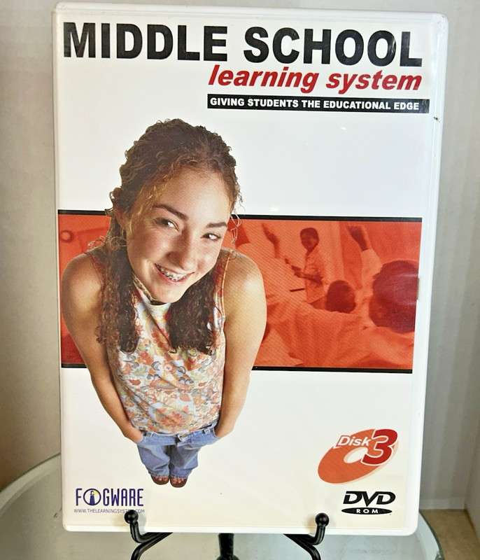 Fogware MIDDLE SCHOOL Learning System DVD Disk 3 History/Writing/Lit/Geography