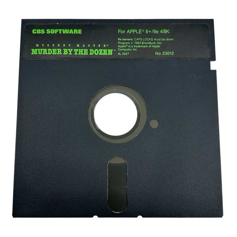 Mystery Master Murder by the Dozen Apple II+/IIe Game CBS Software Complete 1983 gallery