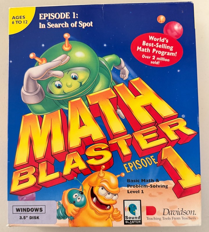 VINTAGE – Math Blaster for Windows by Davidson – 3.5 inch Disks (1994)
