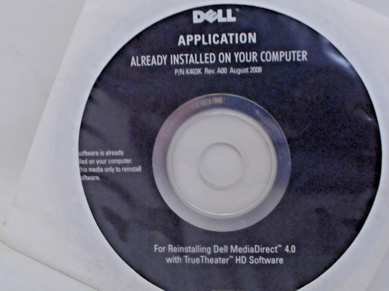 Dell Application Reinstalling Dell MediaDirect 4.0 Software Disc Only New Sealed gallery