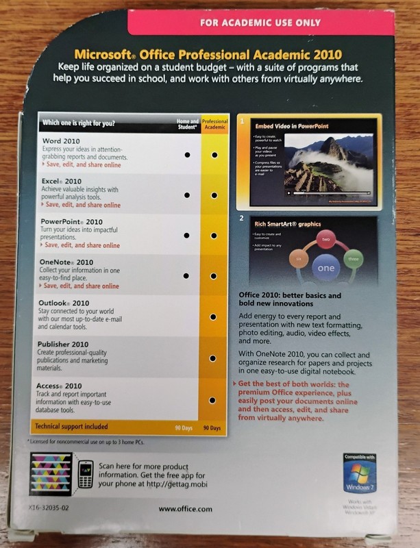 Microsoft Office 2010 Professional Academic Edition - Complete Box & DVD gallery