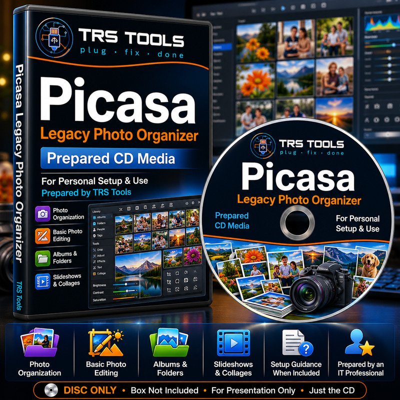 Picasa Photo Editing Organizer CD Physical Media