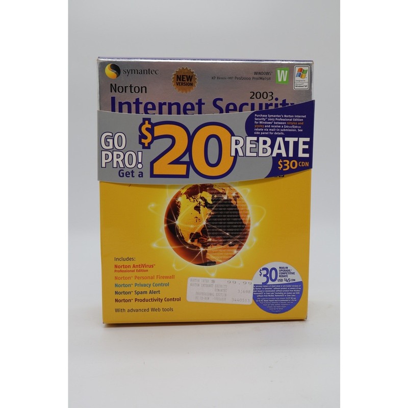 Norton Internet Security 2003 Professional Edition – Windows XP/2000/Me/98 – New