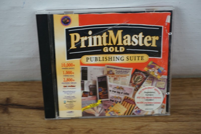 PrintMaster Gold 4.0 Publishing Suite – (1997 Just Mindscape, Inc) – Used CD-ROM