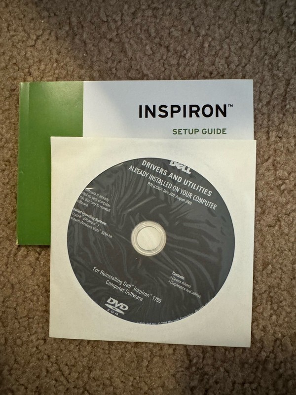 Dell Drivers Utilities DVD for Reinstalling Dell Inspiron 537 537s 545 545s 546s