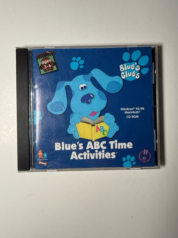 Vintage Blue’s ABC Time Activities (PC) Blue’s Clues CD-ROM Game Windows/Mac