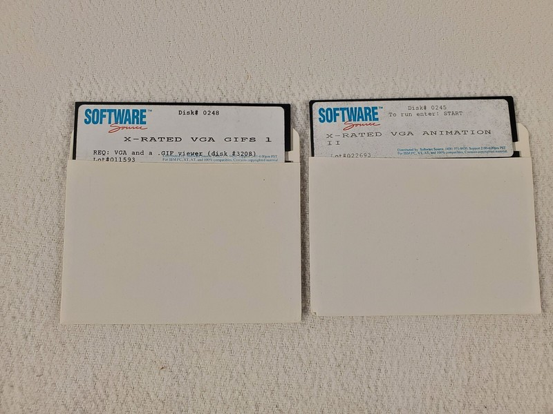 Software Source 5.25″ Floppy VGA Gifs Animation X-Rated IBM PC XT AT