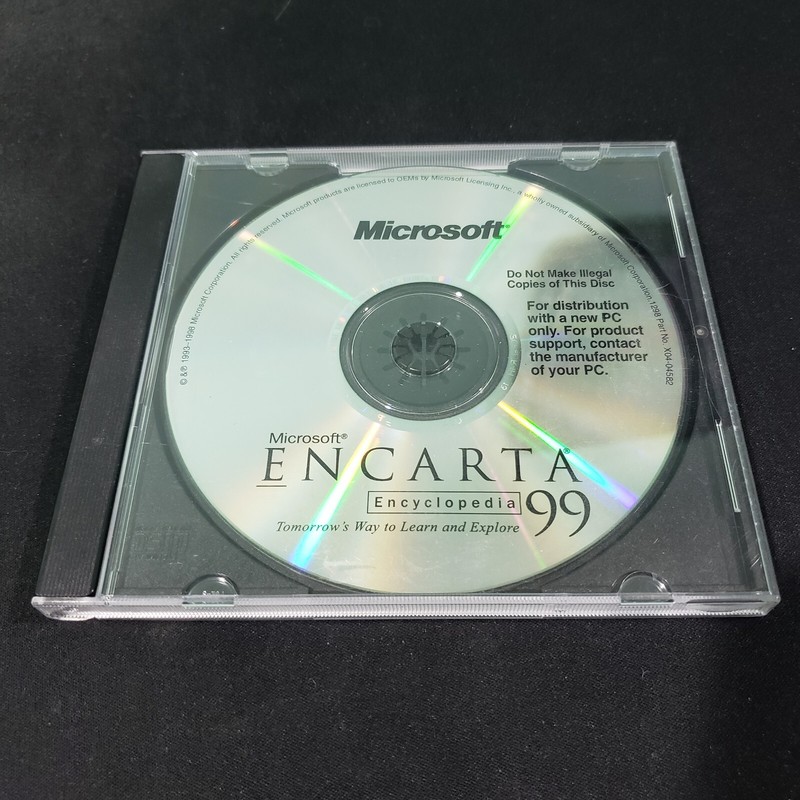 Microsoft Encarta 99 Encyclopedia CD ROM Software Vintage – Mint Condition