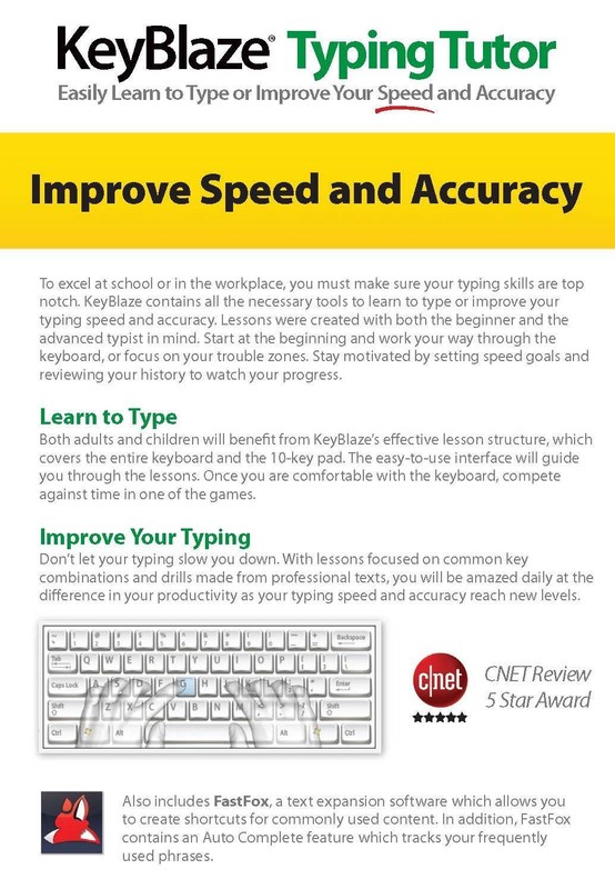 Keyblaze Typing Tutor , Enhance Typing Skills PC , NCH Software