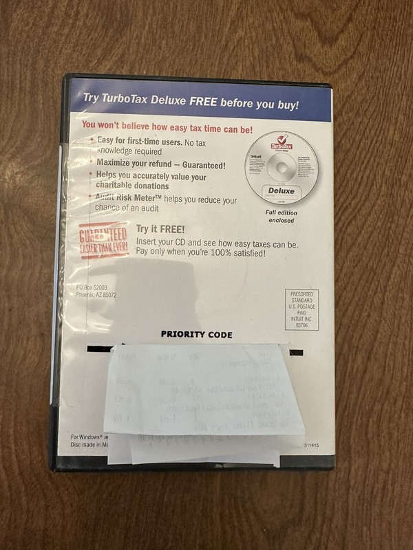 2007 TurboTax Deluxe Federal State CD Deluxe Full Edition Sealed In Package gallery