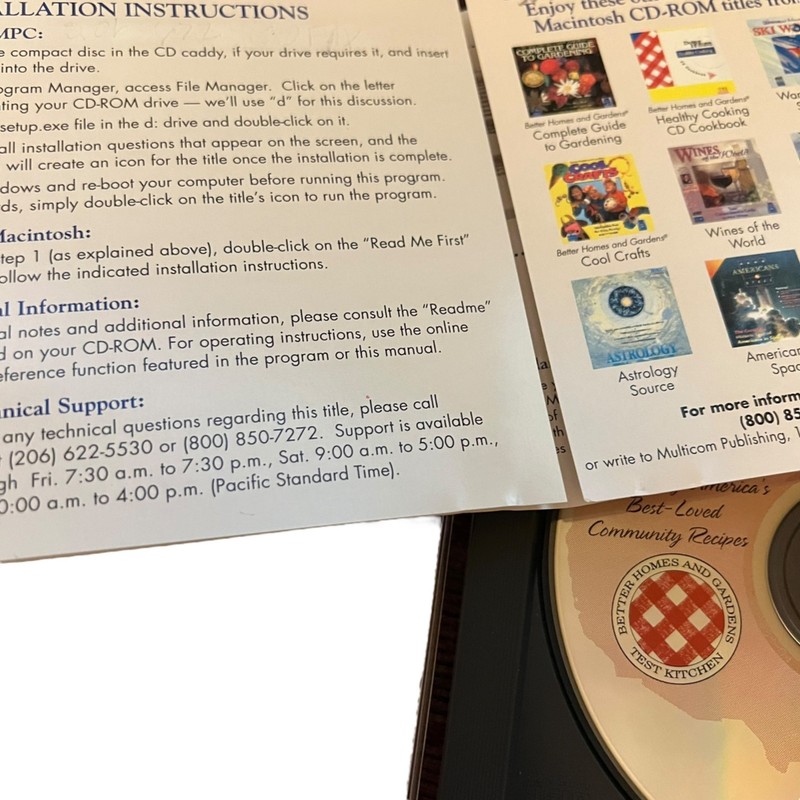 Better Homes and Gardens Presents Great American Cooking (1995, Cd-ROM) Cookbook gallery
