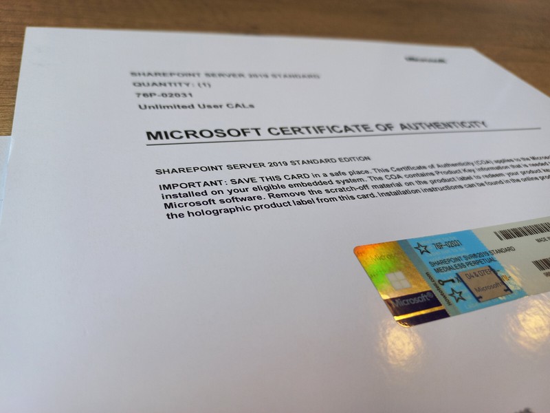 SharePoint Server 2019 Standard Edition 64 Bit with Unlimited User CAL 76P-02031 gallery