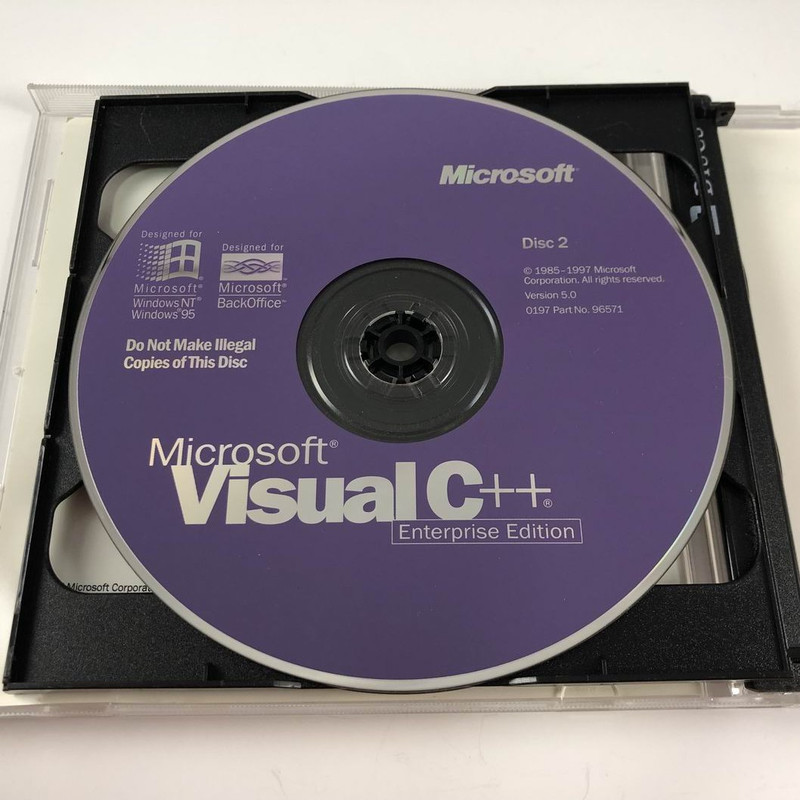MICROSOFT VISUAL C++ Enterprise Edition 5.0 For Windows 95/98/NT ~ 2 CD-ROM Set gallery