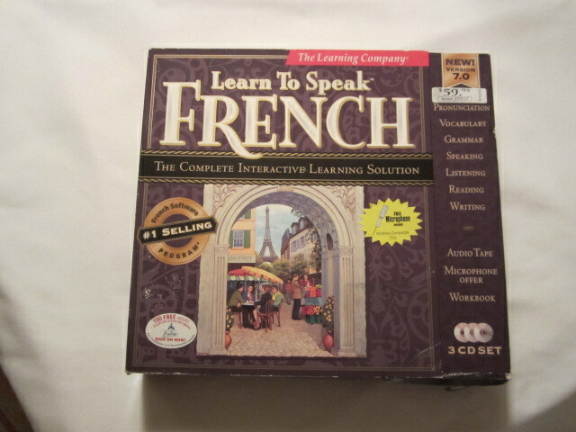 Preowned The Learning Company Learn to Speak French Version 7.0 – 3 CD SET