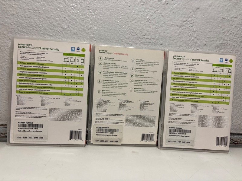 Webroot SecureAnywhere Internet Security 3 Devices PC Mac Android iOS - Lot of 3 gallery