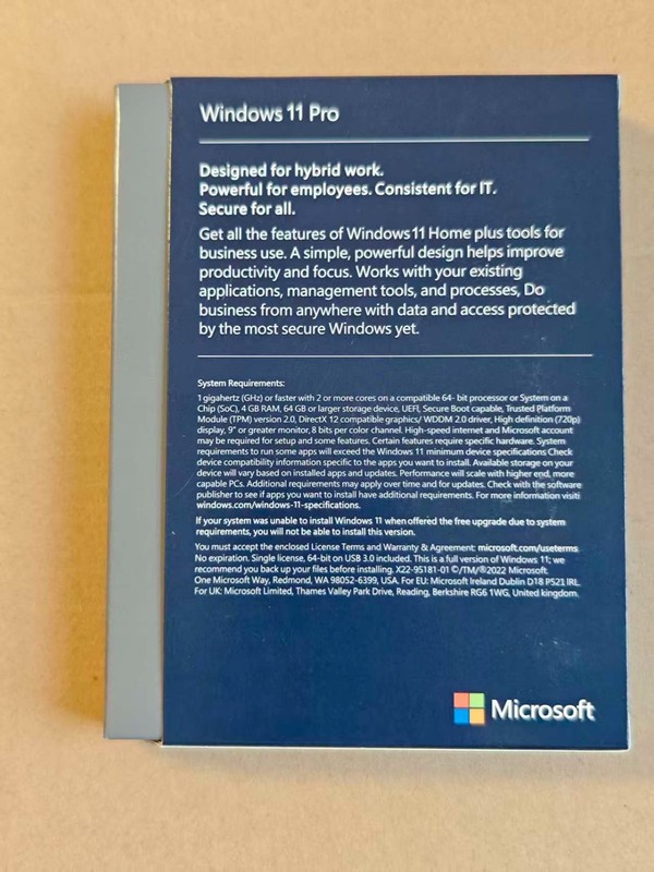 NEW Win 11 Pro 64-Bit USB Drive + Product Key Brand New Retail Box gallery